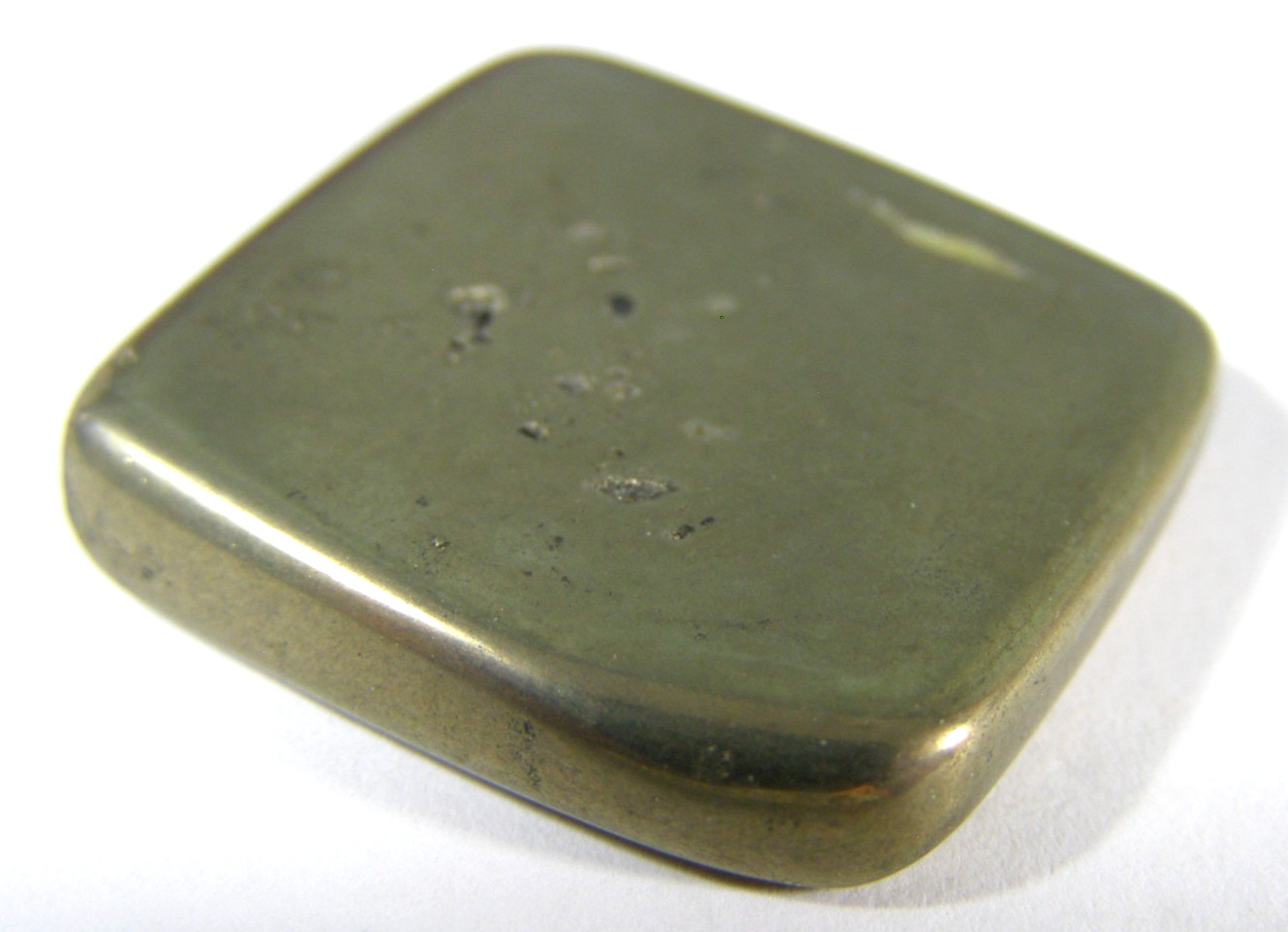 LOVELY POLISHED PYRITES SLICE – 2.5 x 2.5 cms 13.94 gms #1