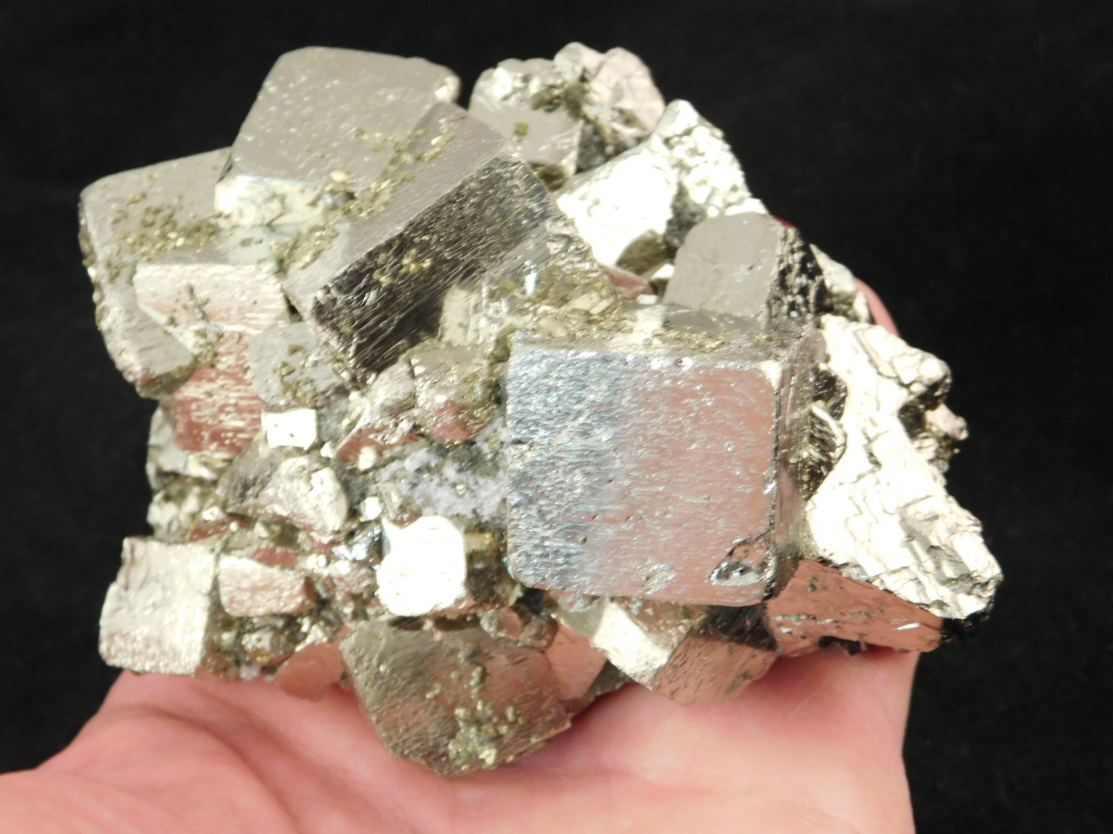 Big! 100% natural PYRITE Crystal CUBE Cluster Huanzala Mine Peru 759gr