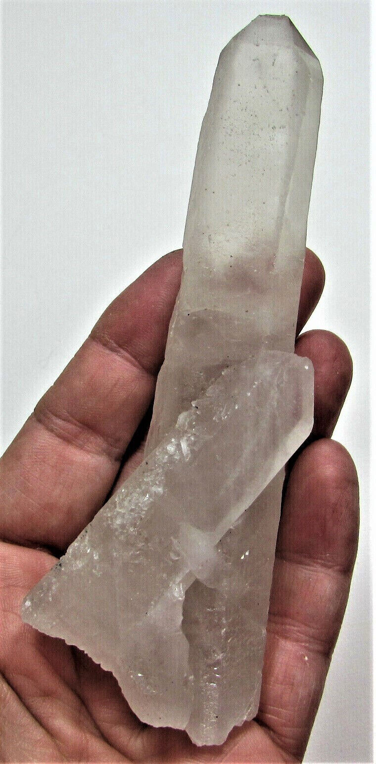 134.9 RARE Inner Mongolian Laser Quartz Crystal Penetrator & Cross formation