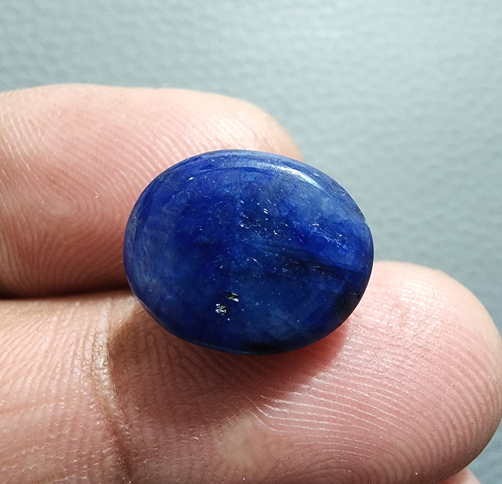 14.80Ct Rare Blue Sapphire Oval Shape Cabochon Loose Gemstone Smooth Polished