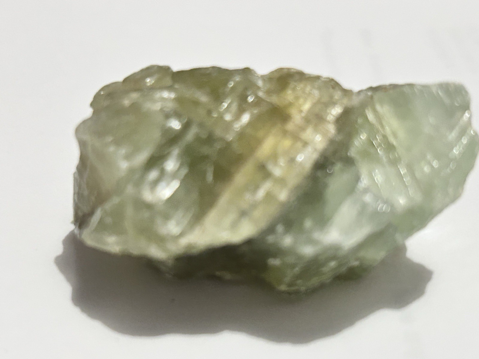 Green Calcite Specimen Translucent Mineral Rough Cut Stone 56 grams 2.5 in.