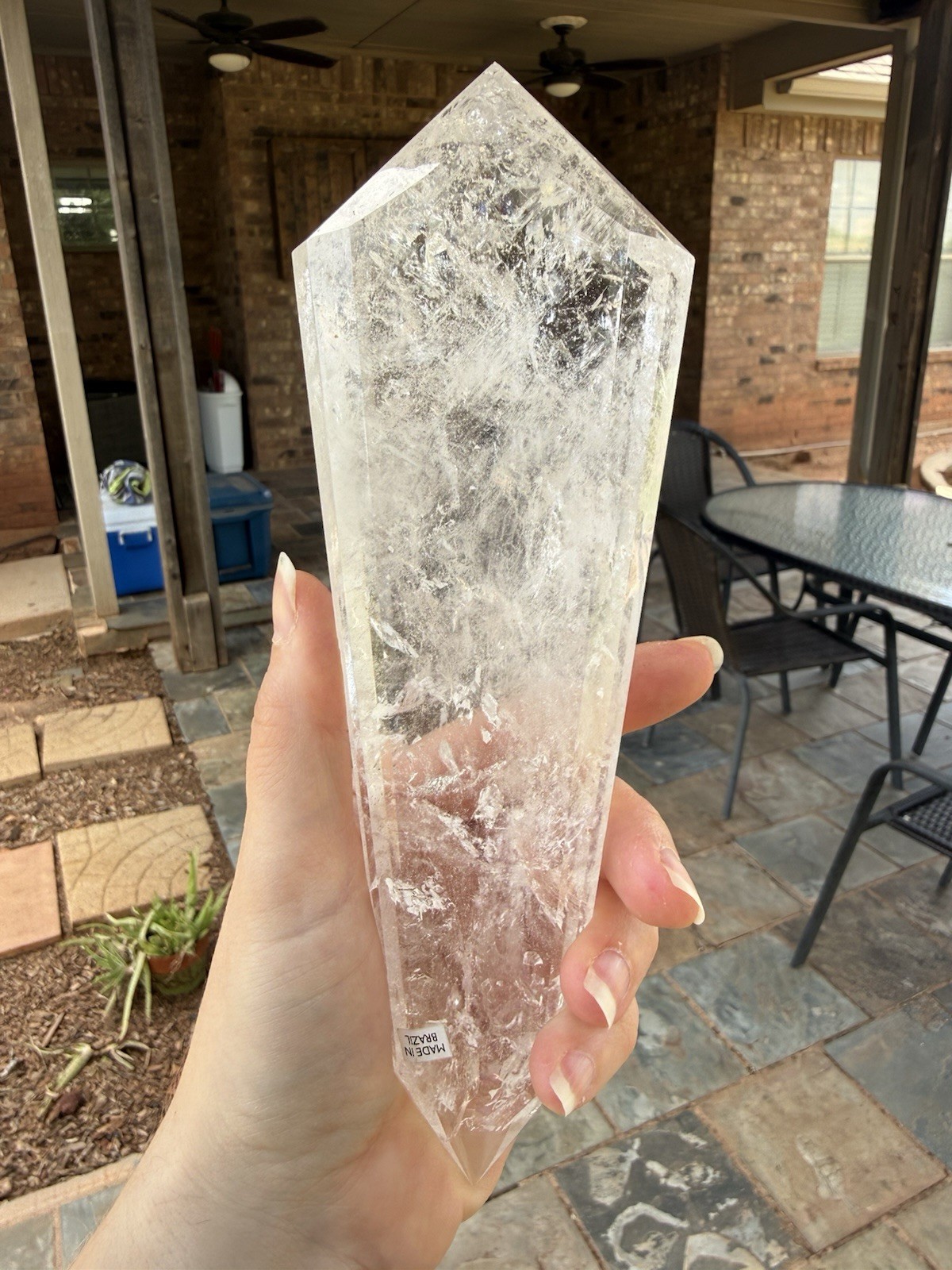 XL High Quality Clear Quartz Crystal DT Vogel Points Double Terminated Rainbows