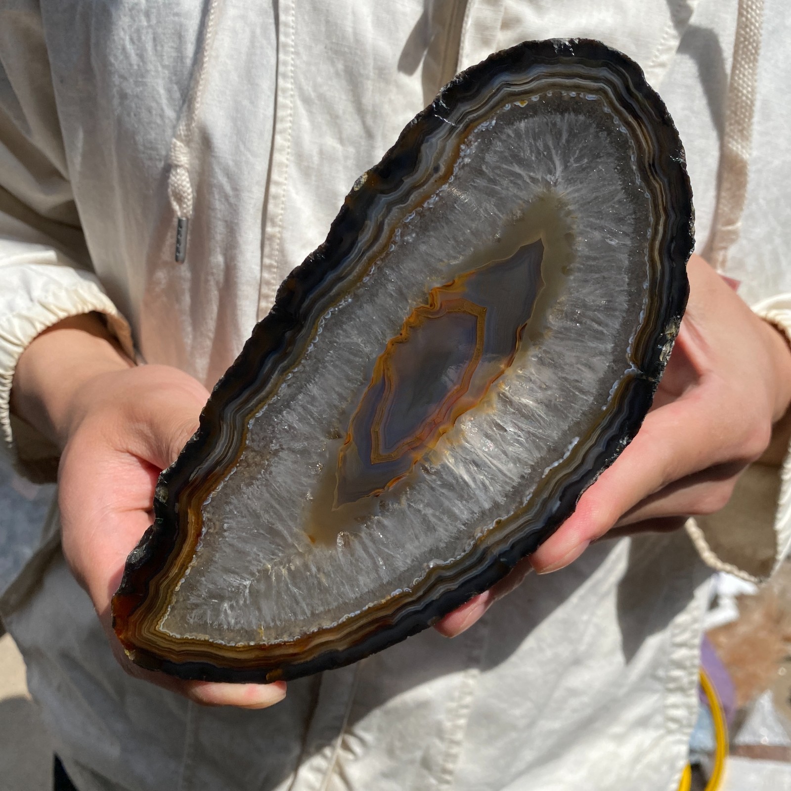 2200G Natural Beautiful Agate Geode Druzy Extra Gemstone specimen healing