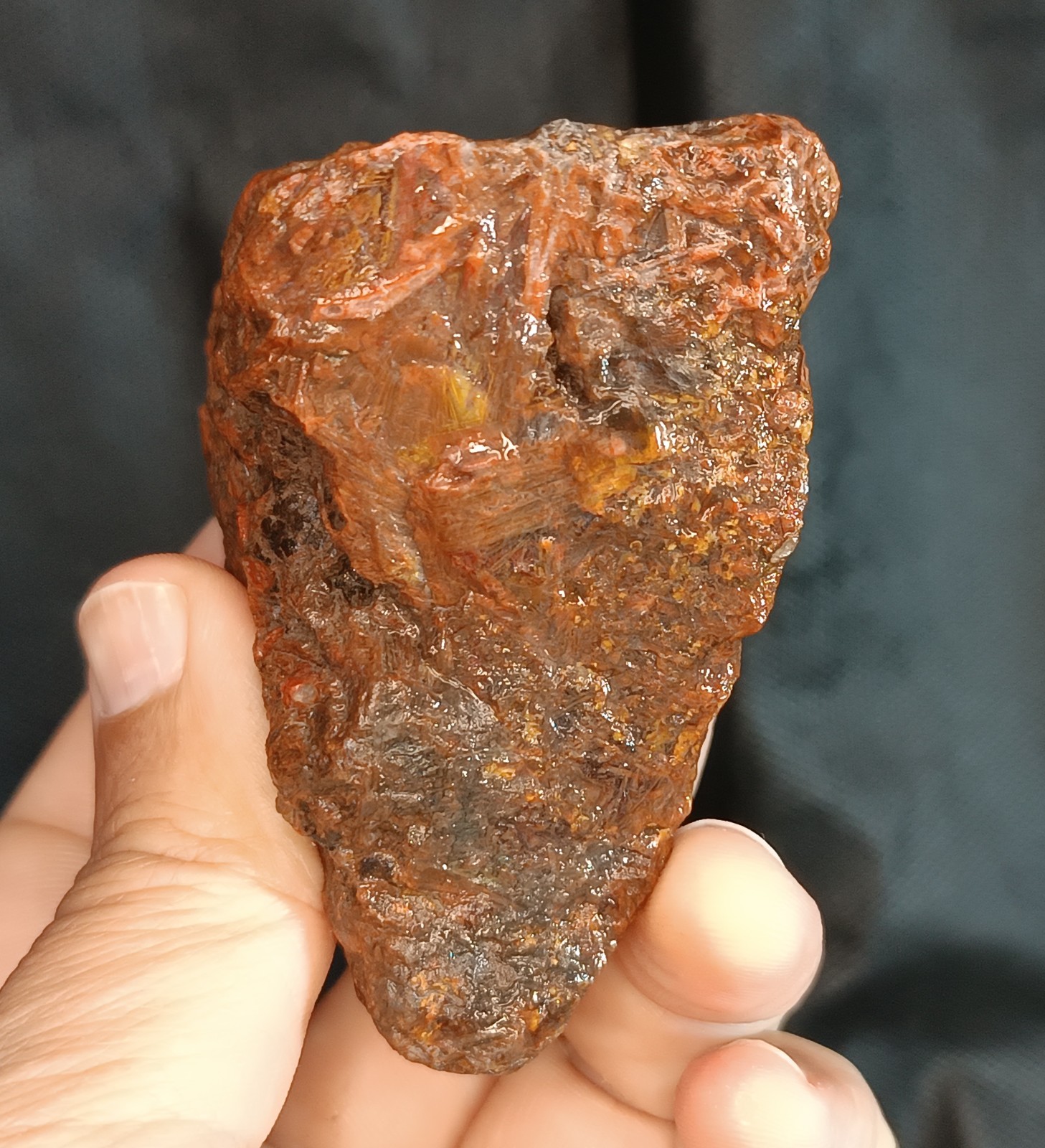 235g/0.52 lb uncut turkish plume agate stone, customs duty included