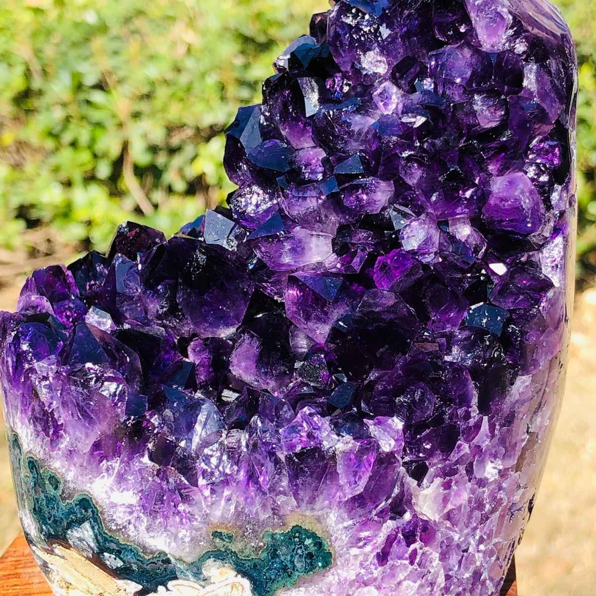 3.3LB Natural Amethyst geode quartz cluster crystal specimen Healing 3140