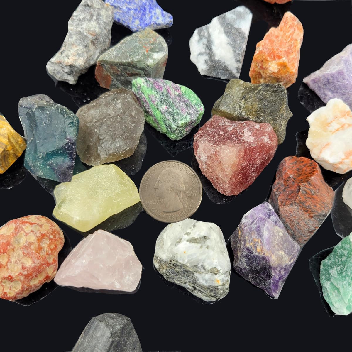 Rock & Mineral Collection Kit for Adults and Kids Natural Rocks for Tumbling Pol