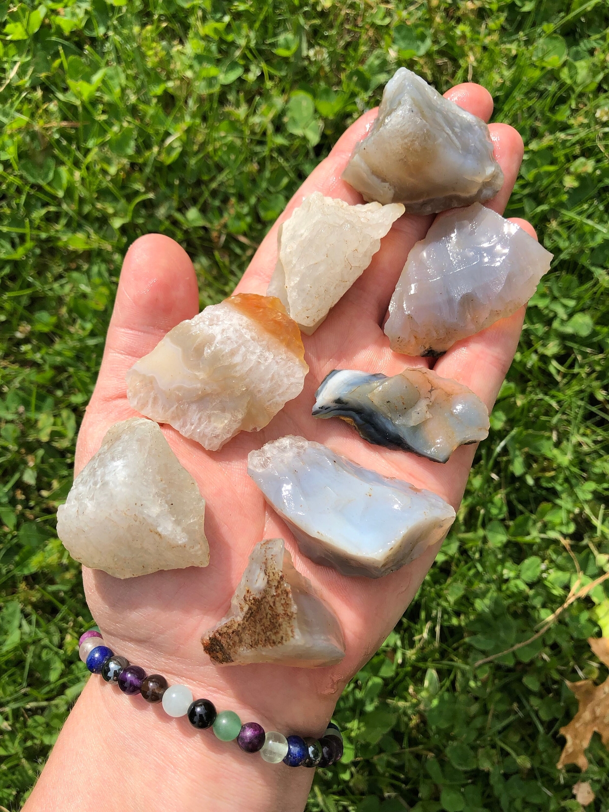 Raw Agate Stone (0.5″ – 2.5″) Natural Agate Stone from Brazil, Multi-Color Agate