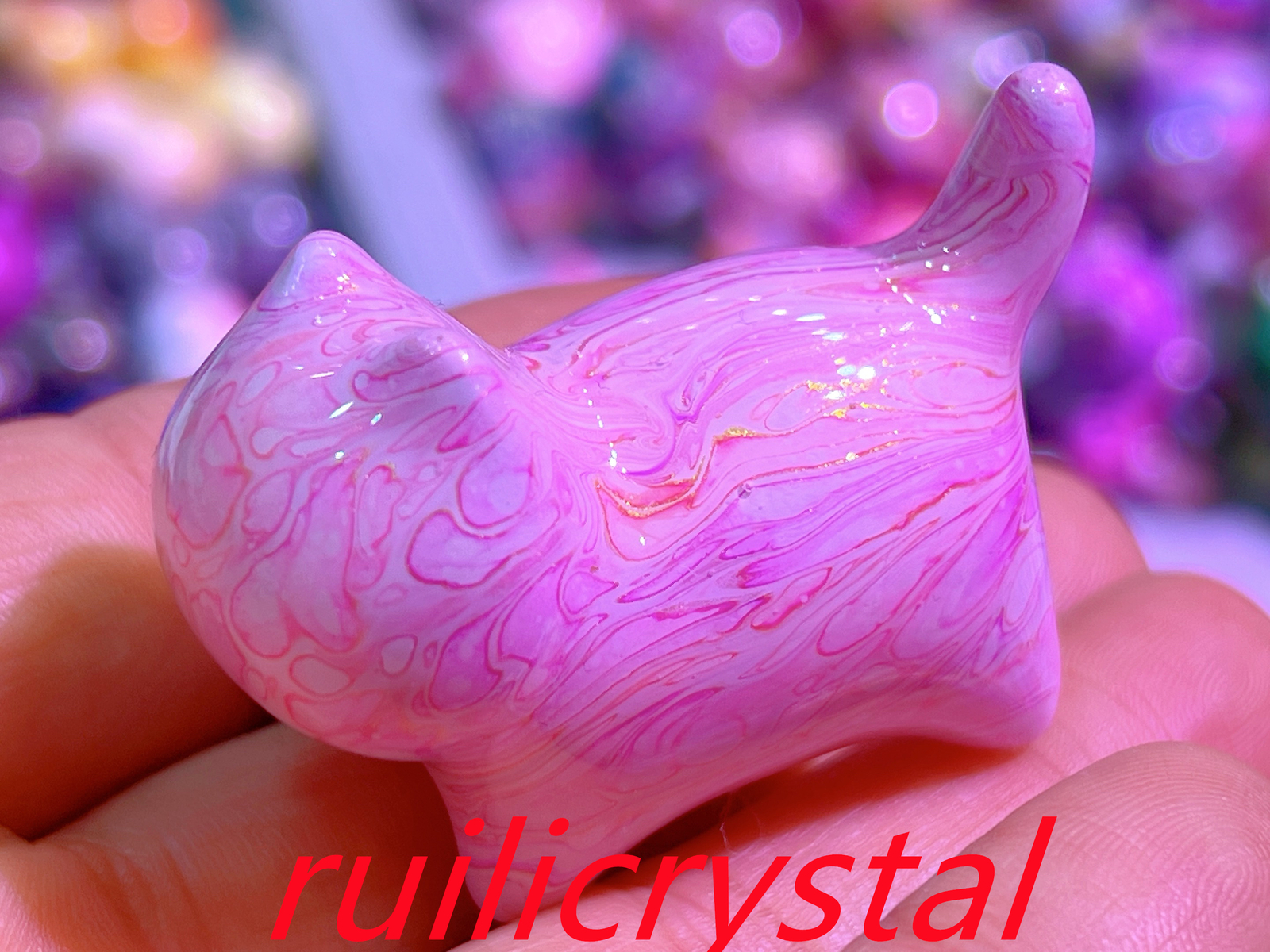 2″ Natural Sichuan thuja quartz Carved cat skull Crystal Healing Reiki1pc