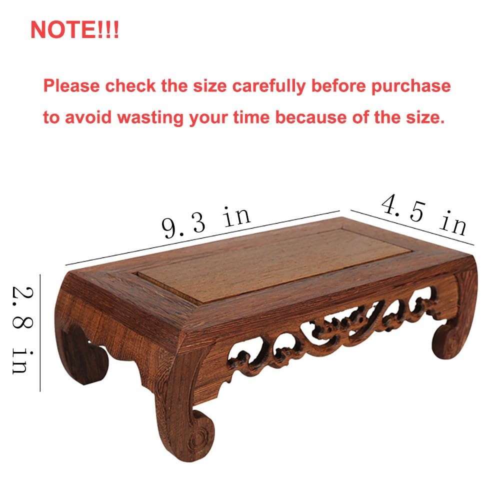 Oriental Furniture Display Stand Wooden Rosewood Carved Base Rectangular Vase…