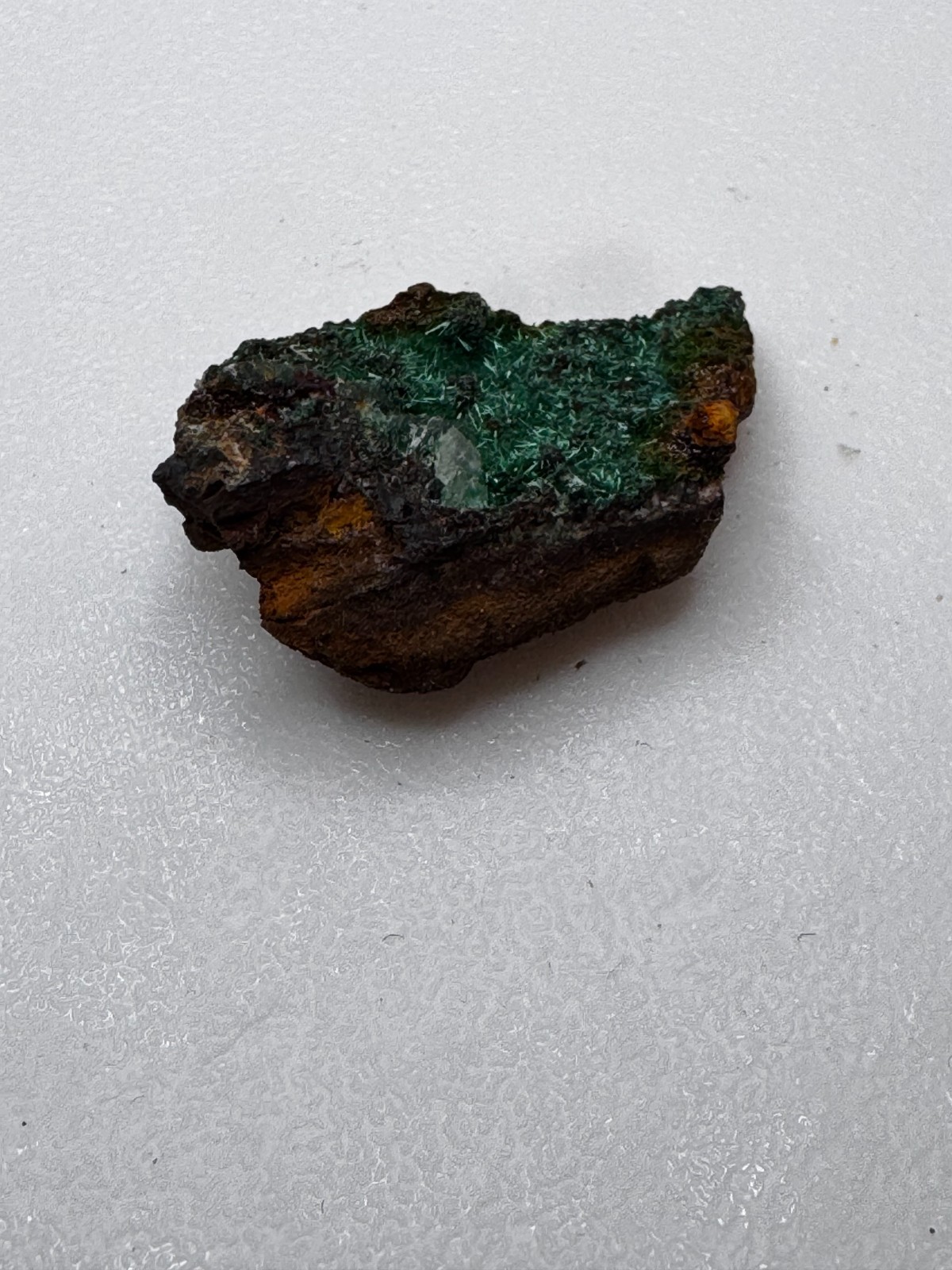 Brochantite Crystal Spray on Matrix Lavrion Greece Copper Mineral Estate