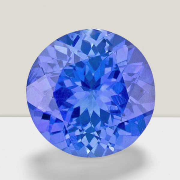Tanzanite Round Cut Gemstone 5 Cts – 12 mm Flawless Loose Gem