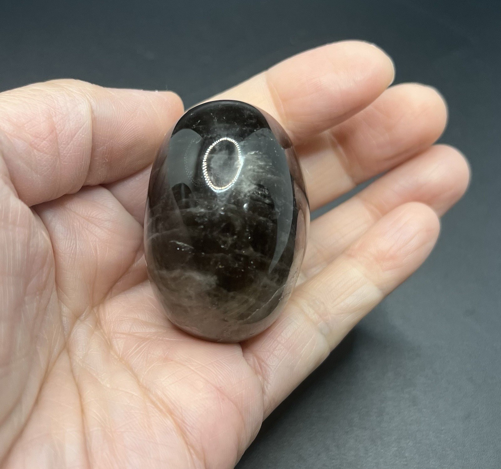 Smoky Quartz Genuine Palm Stone 94g BEAUTIFUL