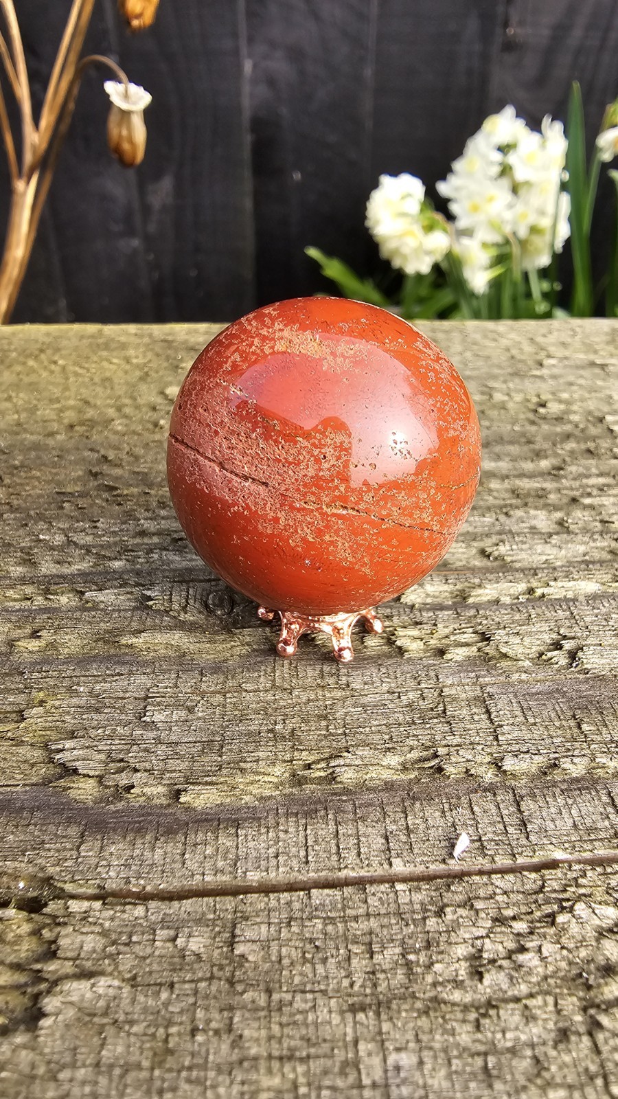 ✨️SALE✨️ Mini Red Jasper crystal Sphere & Stand 36g 3.5cm