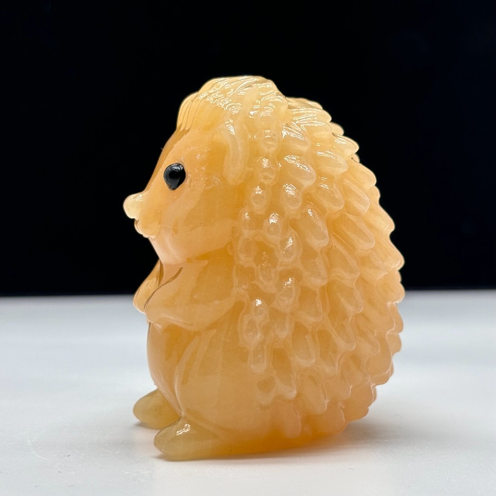 Natural Calcite Hedgehog Quartz Carved Crystal Skull Reiki Healing 1pc