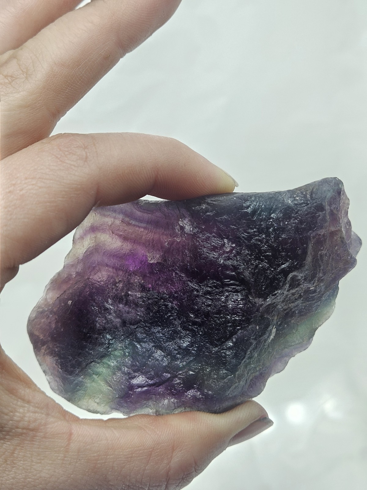 Stunning Raw Purple & Green Fluorite Specimen Natural Multi Color Crystal Chunk!