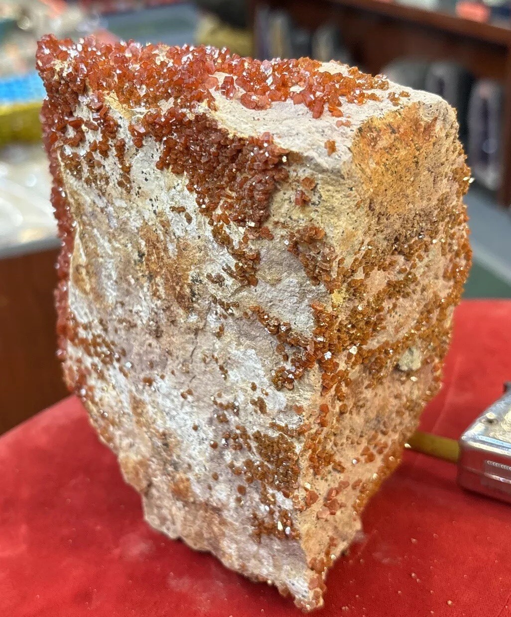1706 Grams Vanadinite Crystals Cluster Mineral Specimen 5” X 5 1/2” X 3”