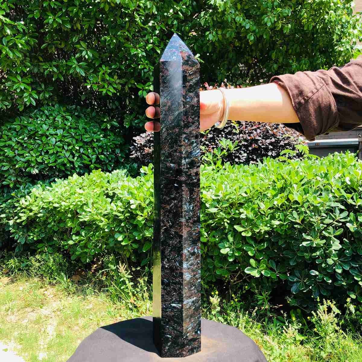 16.23LB Natural Fireworks Stone Obelisk Quartz Tower Crystal Wand Point Healing