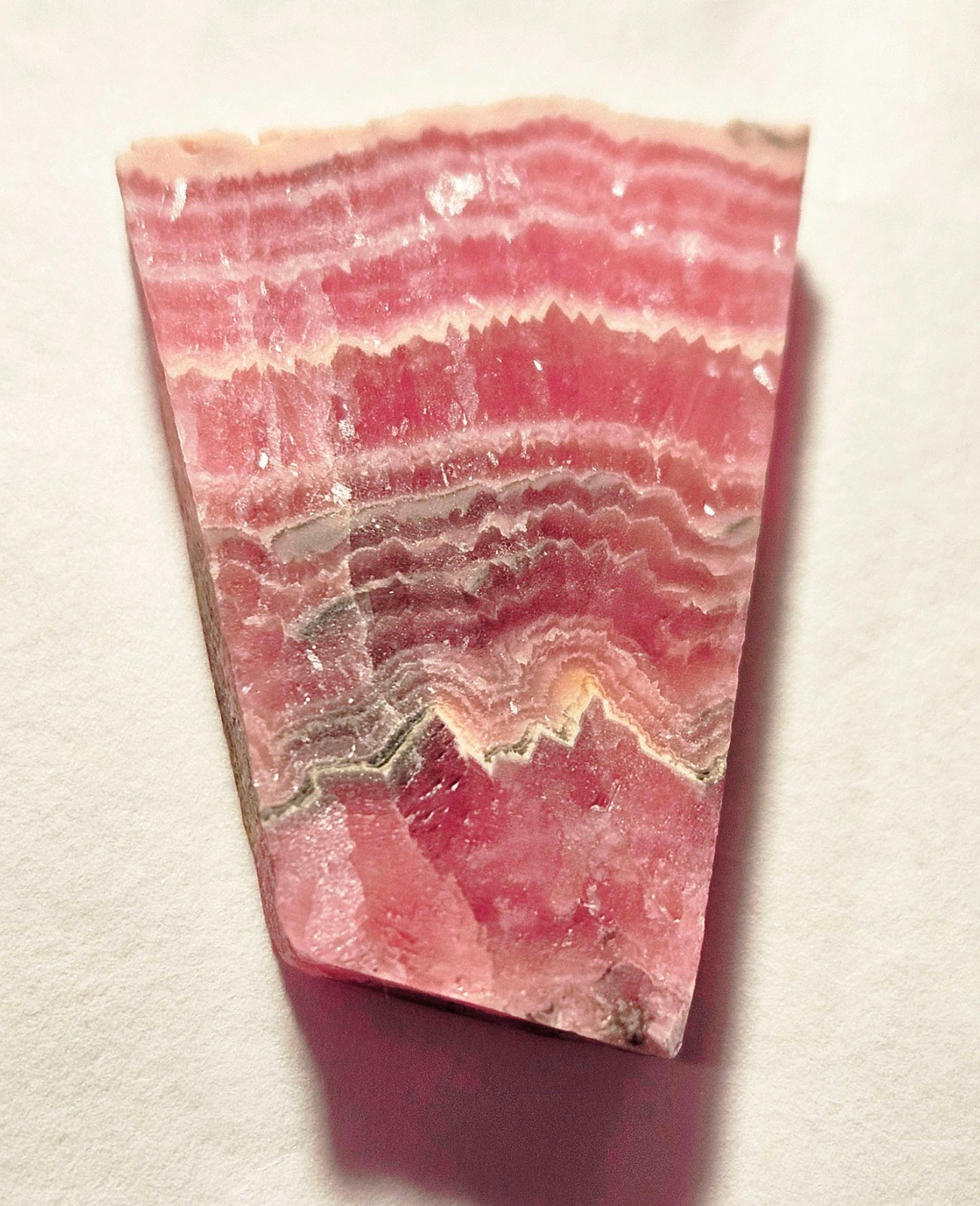Rhodrochrosite Stalactite “Fan” Slice – Argentina#1