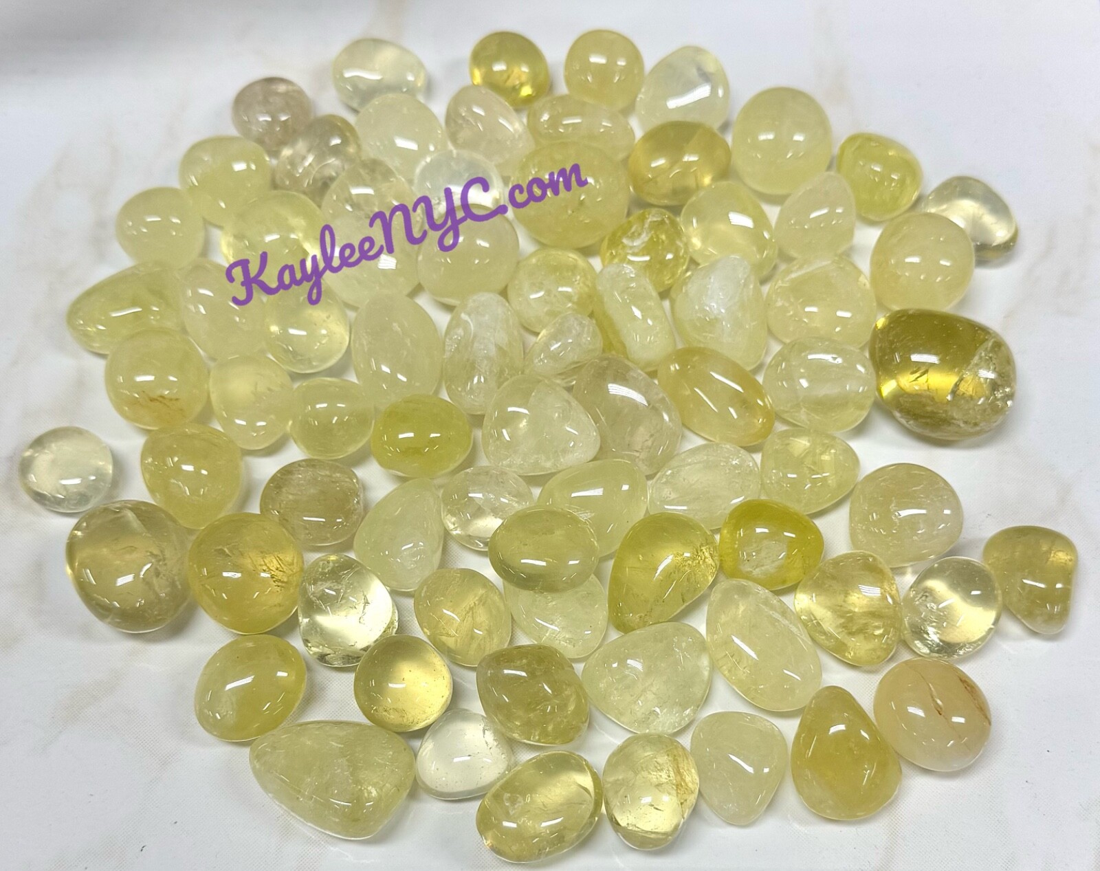 Wholesale Lot 2 Lbs Natural Lemon Quartz Tumble Crystals Healing Energy