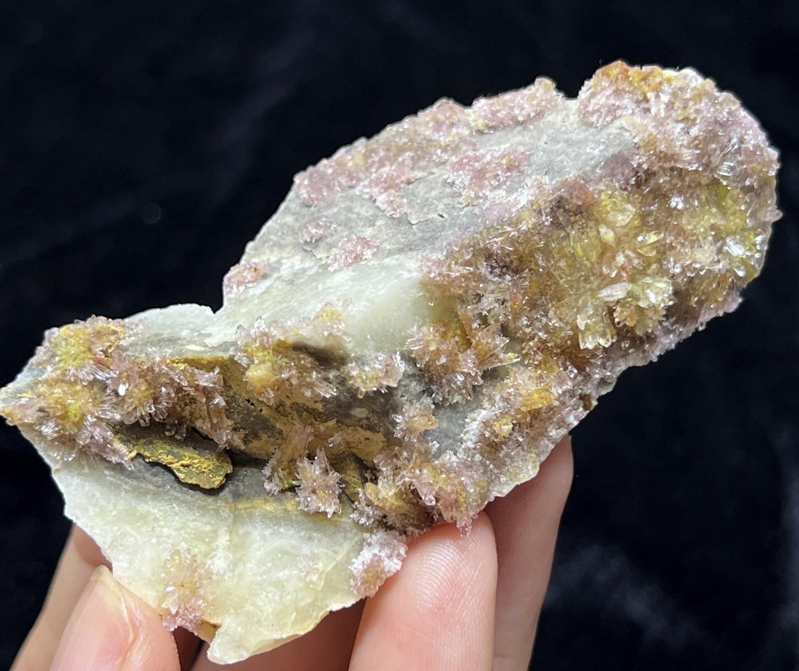 75mm Light Purple Creedite cluster on matrix, NEW FIND Natural Mineral Specimen