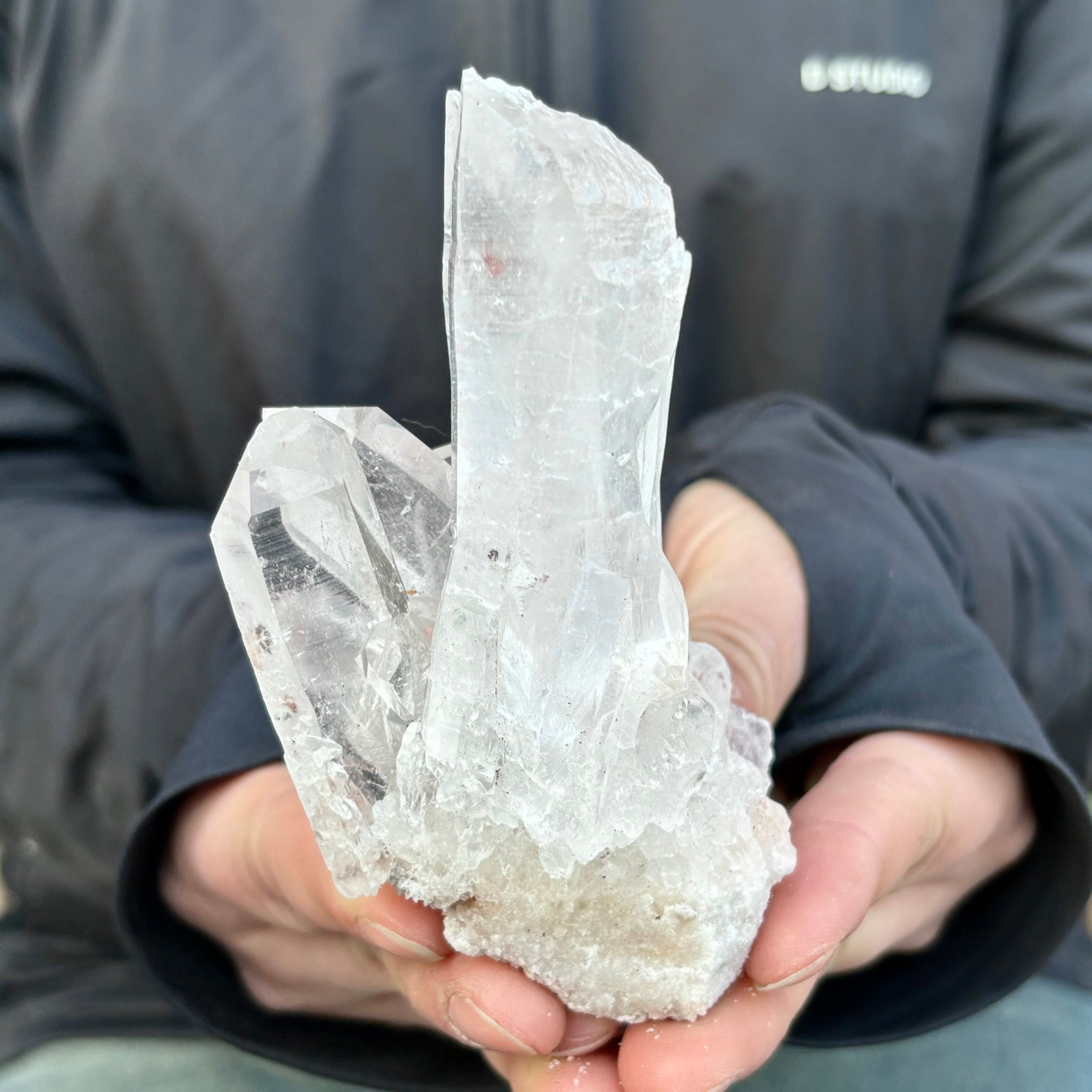 290G Natural white Crystal Himalayan quartz chunk mineralsls Specimen