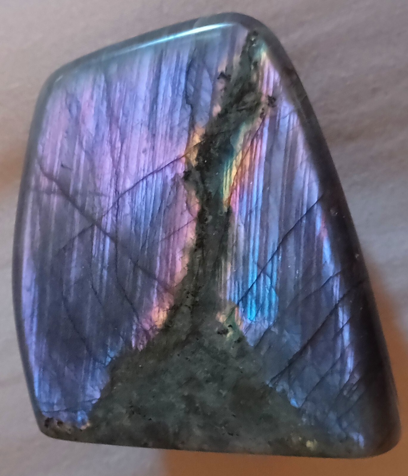 PURPLE LABRADORITE ROCK! NATURAL GEOLOGY POLISHED REIKI QUARTZ CRYSTAL STONE USA