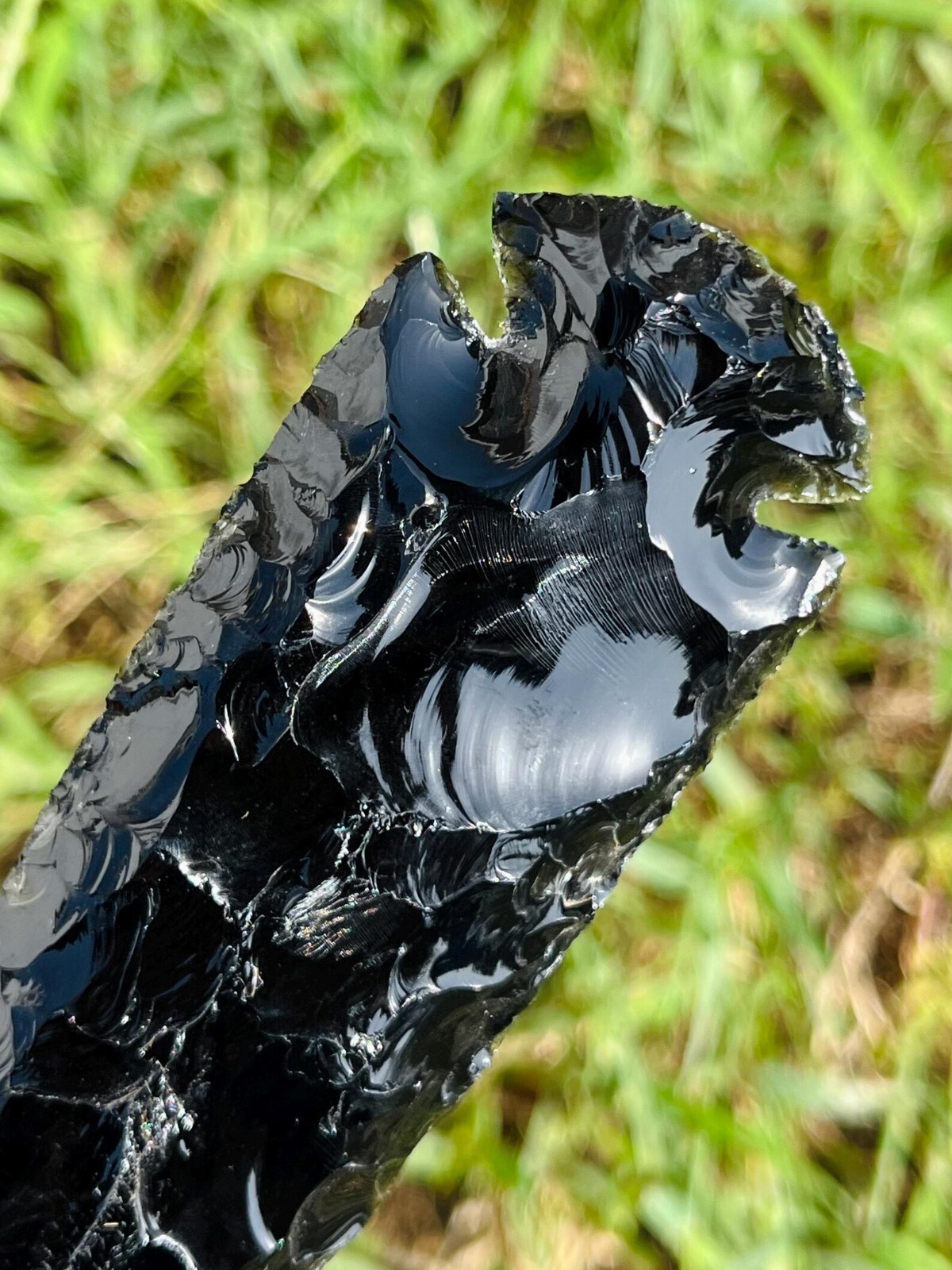 Obsidian Black Arrowhead Ancient Point Translucent Native Authentic Arrowhead