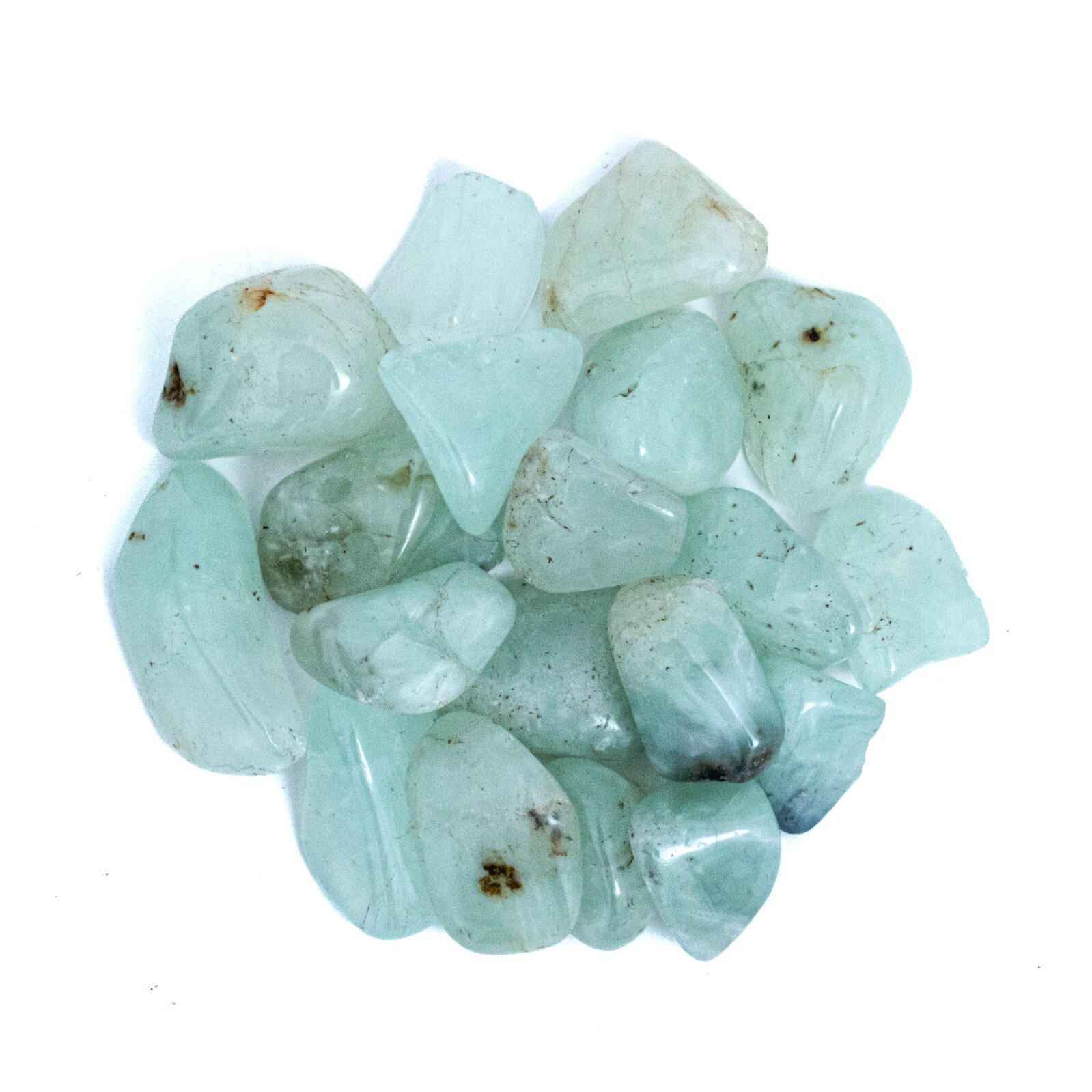 50g Small Tumbled Prehnite Gemstone Crystals Bulk Wholesale Gems Green Rocks