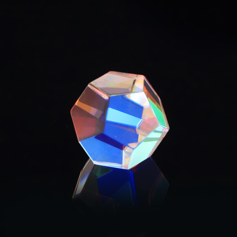 Rainbow Optical Glass Multi-faceted Bright Light Combine Prism Physics Teaching