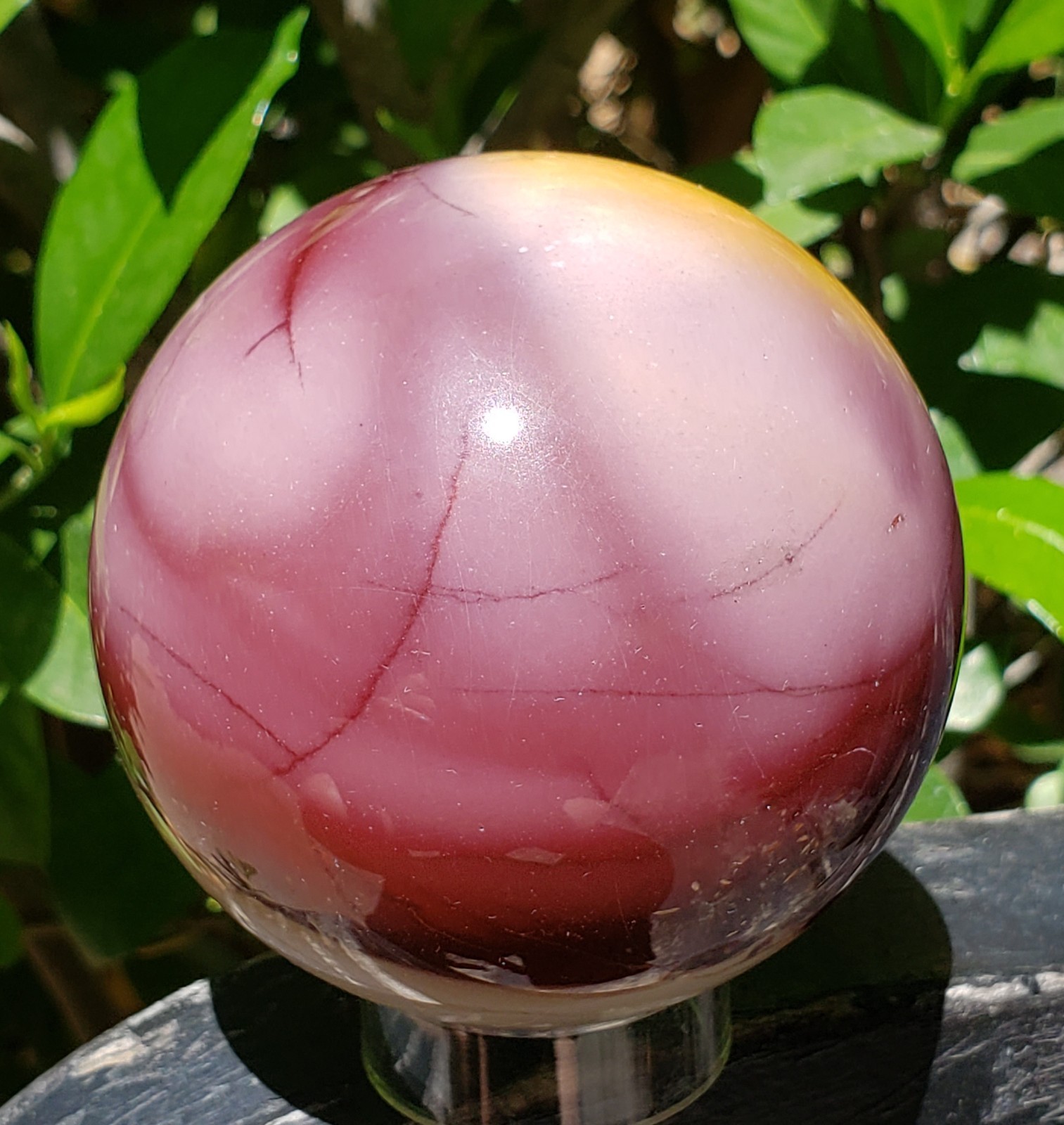 2.75″ Mookaite Jasper Crystal Sphere Ball Orb, 438g or 15.5 oz
