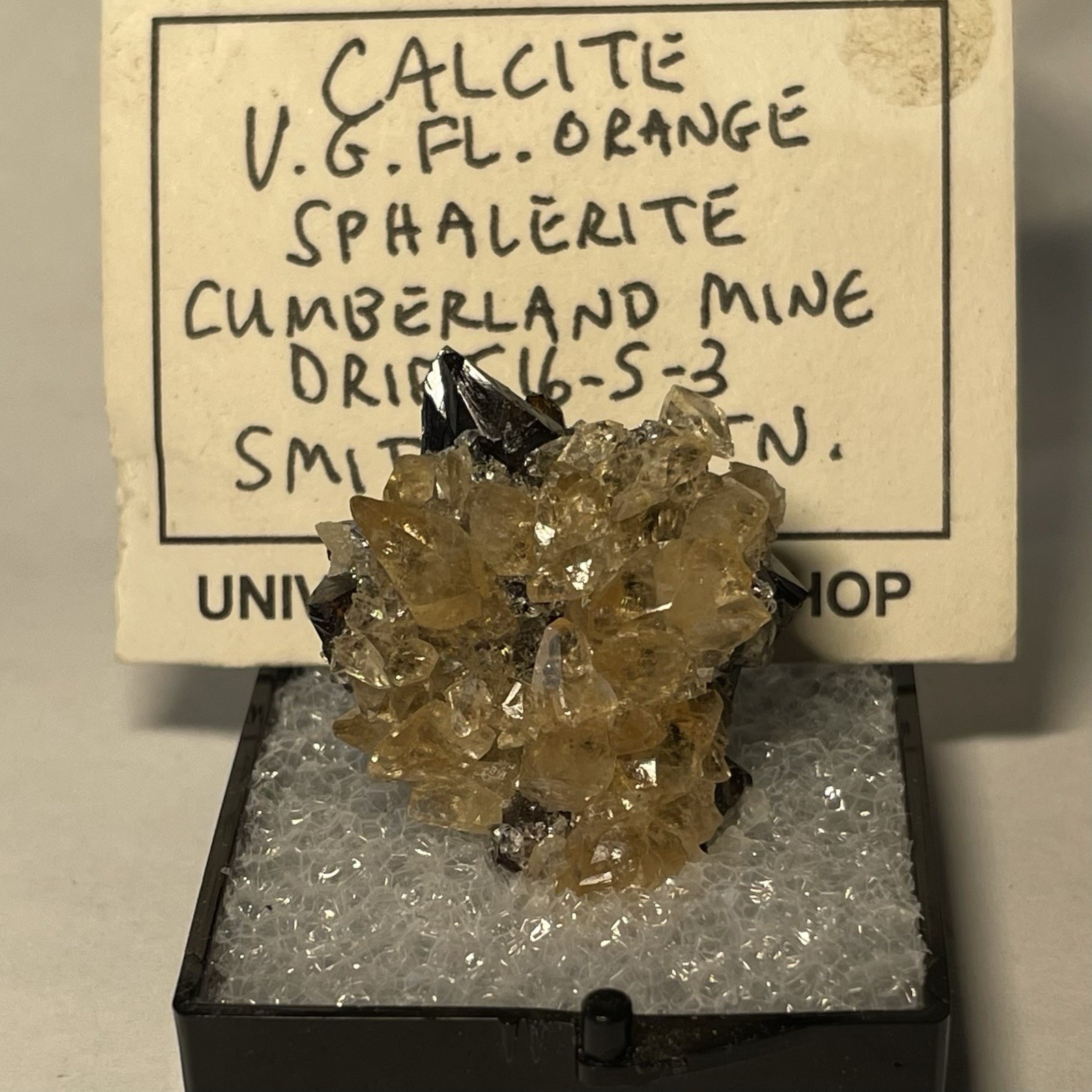 Calcite & Sphalerite Crystals Cumberland Mine Smith Co TENNESSEE USA