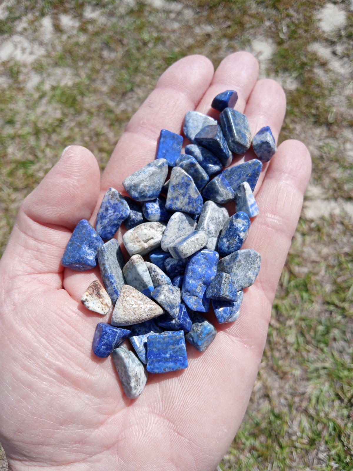 1.5 Lbs Small Rich Blue Lapis Lazuli Tumbled! Collecting, Jewelry Making! Q6