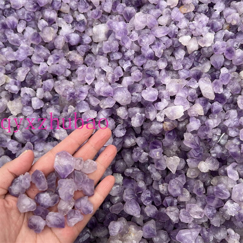Natural Amethyst Rough Quartz Crystal Mineral Specimens Reiki Healing 8-12pcs