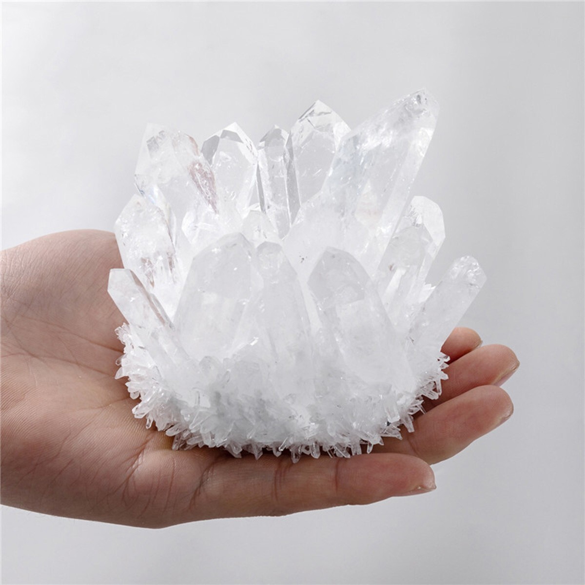 400g+ Rare Large Raw Clear Quartz Crystal Cluster Quartz Mineral Specimens Decor