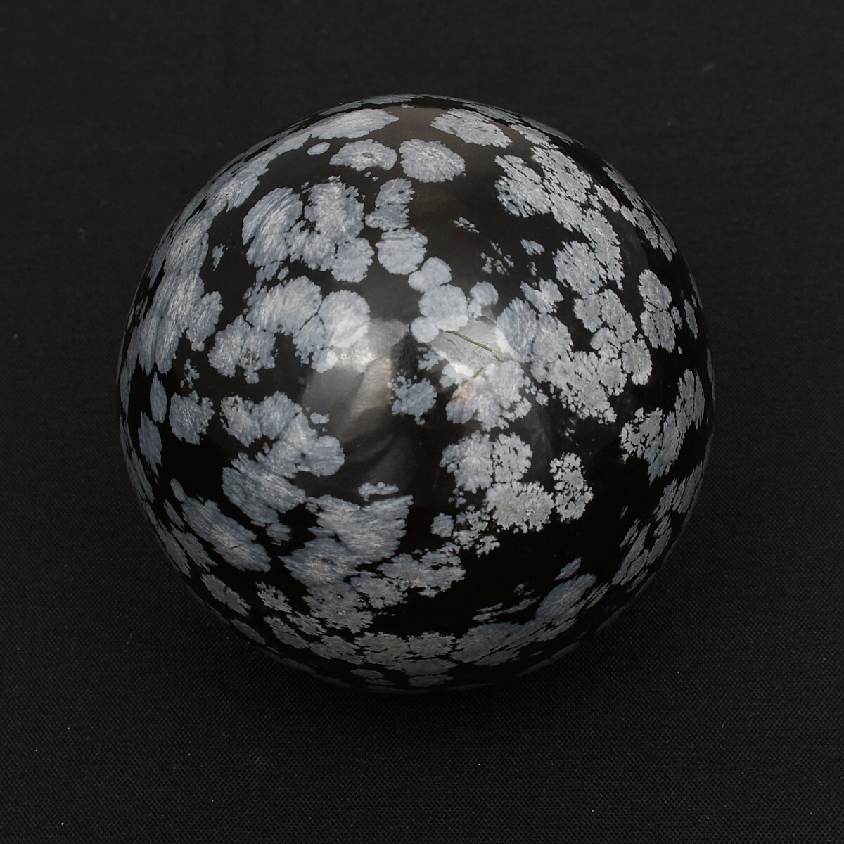 50mm+ Natural Snowflake Obsidian ball by hand .Crystal Healing crystal ball
