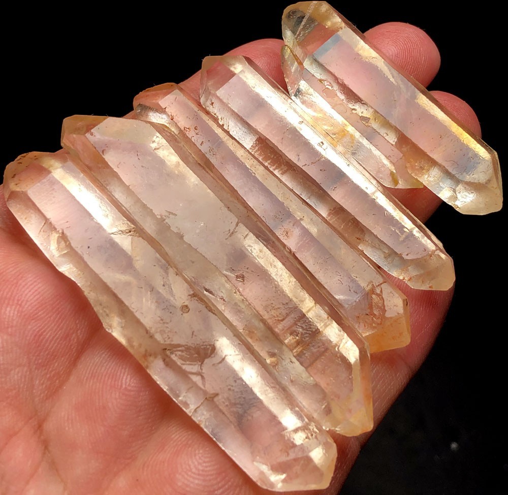 90g 5 Himalayan Natural singing Lemurian Quartz Lemurian Crystal Point DT t205