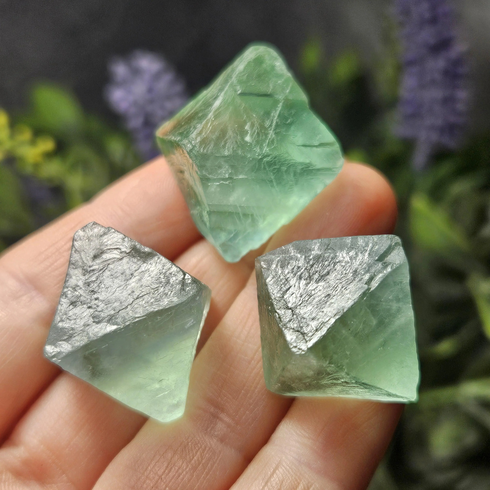 Green Fluorite Octahedron (.75-1″)