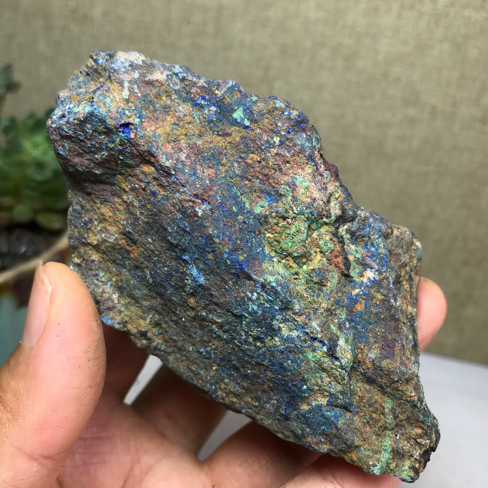 226g Natural Azurite Malachite gemstone Rough original Crystal Specimen A4639