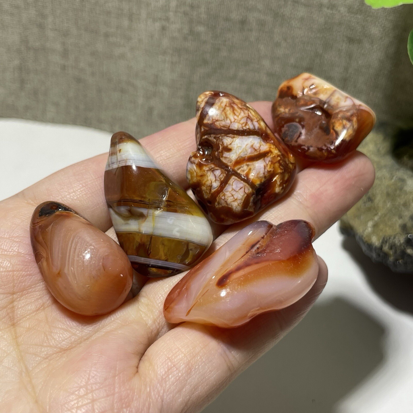 WOW!! 100% Natural Red Agate quartz crystal Chunk Specimen Healing 65g h7712