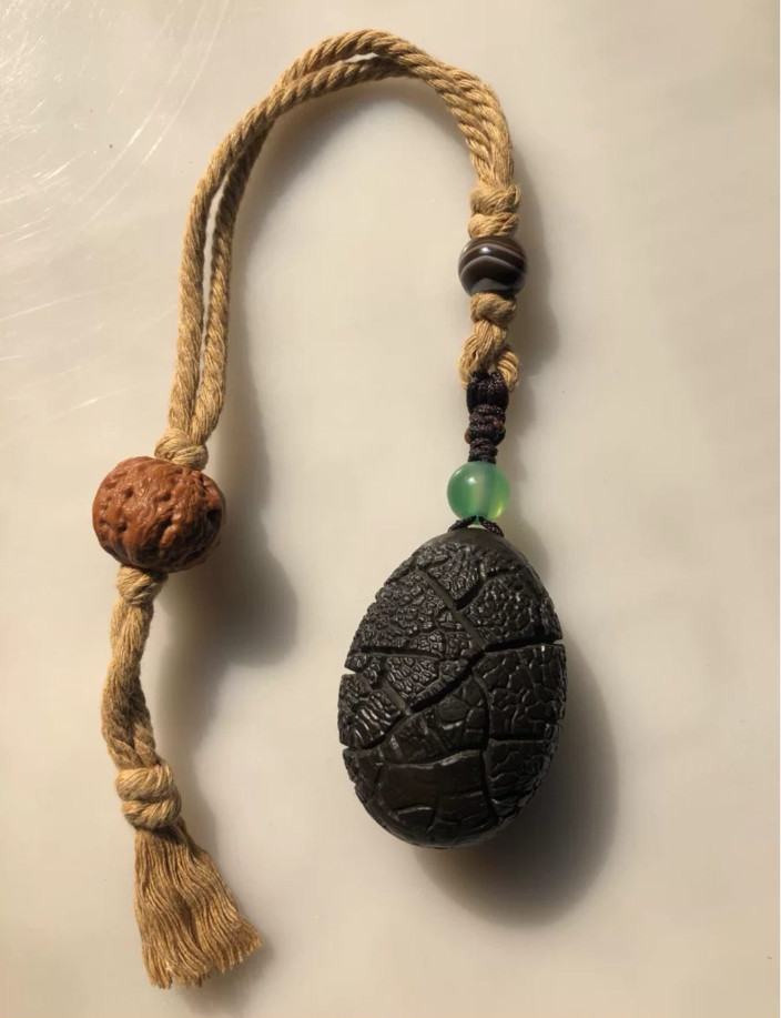 Chinese 100% Natural Stone “Tortoise Pattern” Stone Moire Stone Pendant 90027