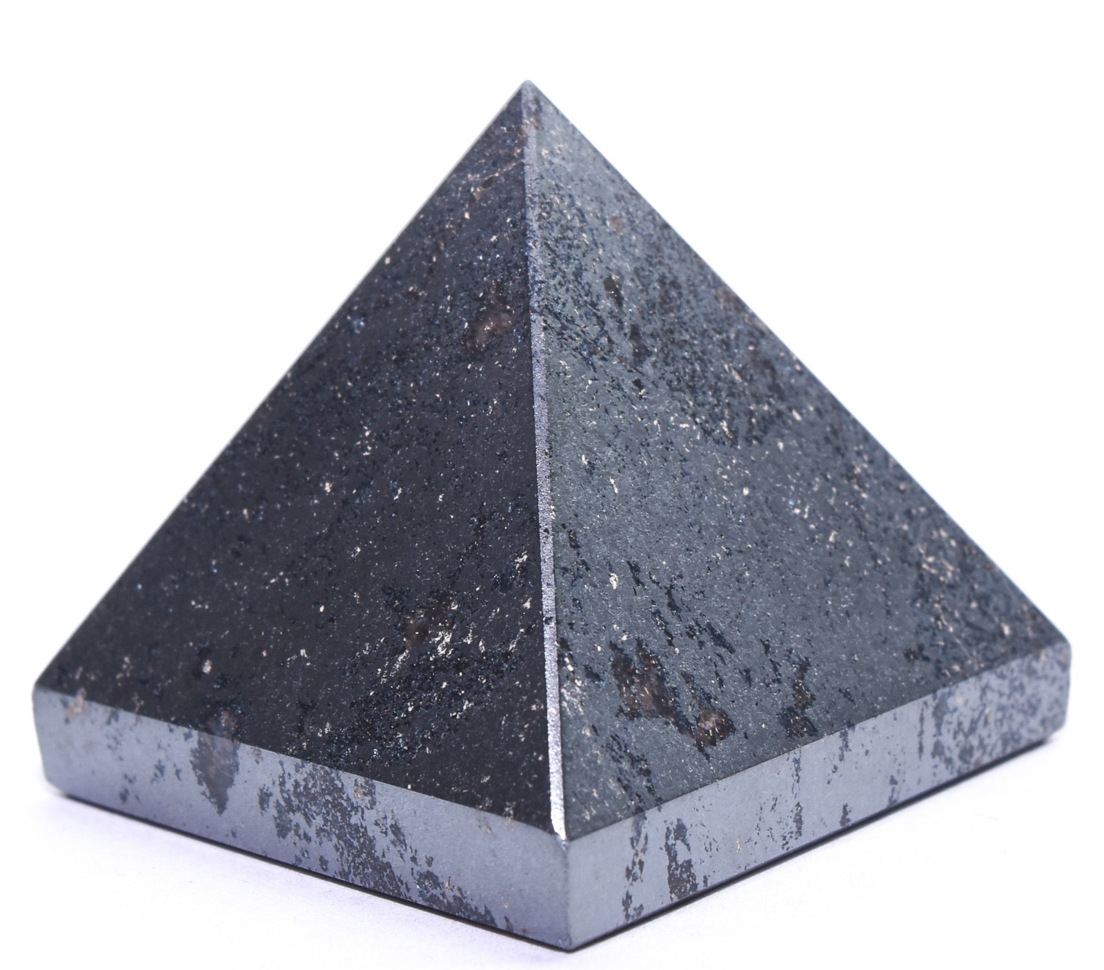 34mm Hematite Pyramid Polished Natural Gemstone Crystal Mineral Specimen – India
