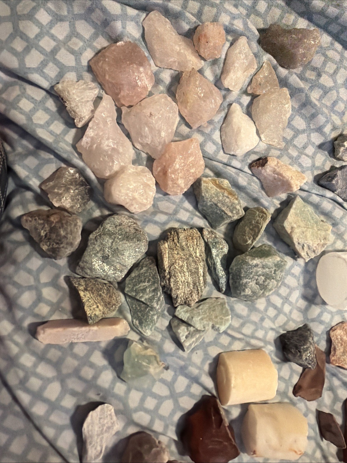 5 lbs Mixed Natural Crystals & Gemstones Lot Bag C Quartz, Jasper, Agate