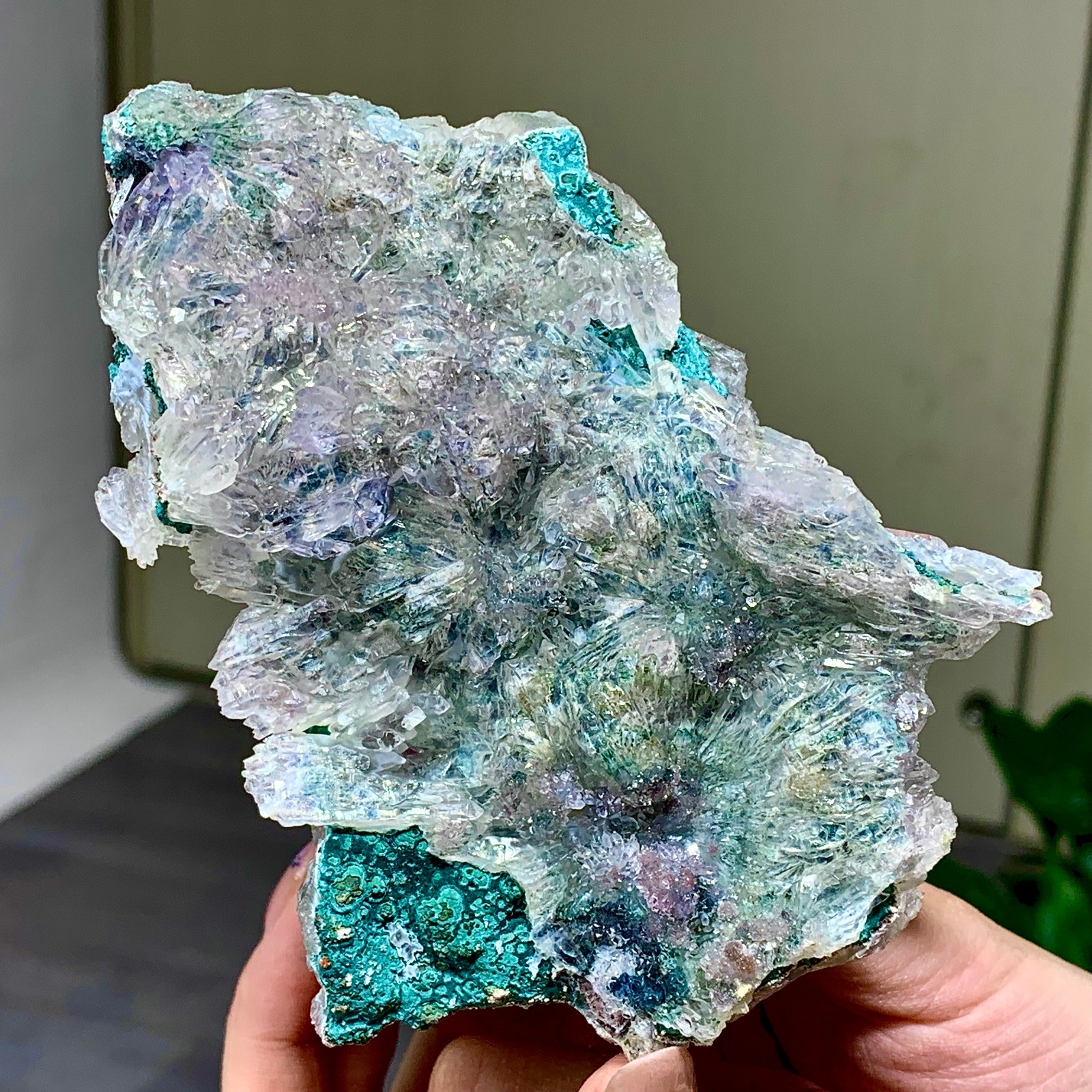 168g Natural Vision Amethyst quartz cluster crystal druzy mineral specimen