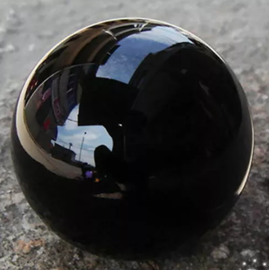 Black 80mm Crystal Gazing Sphere Ball for Photo Props and Party Decorations