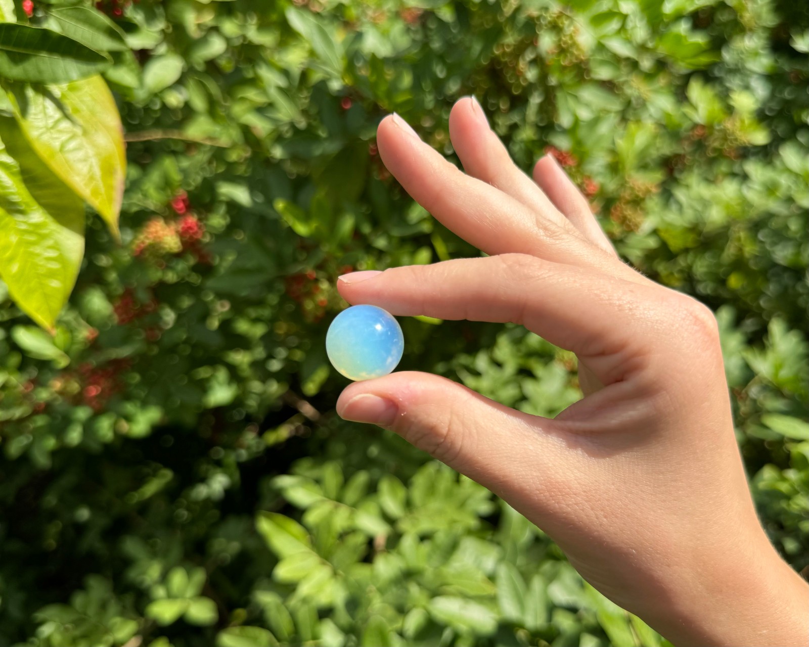 Opalite Crystal Sphere with Stand, 1.18″ (30mm) ‘A’ Grade Polished Opalite Ball