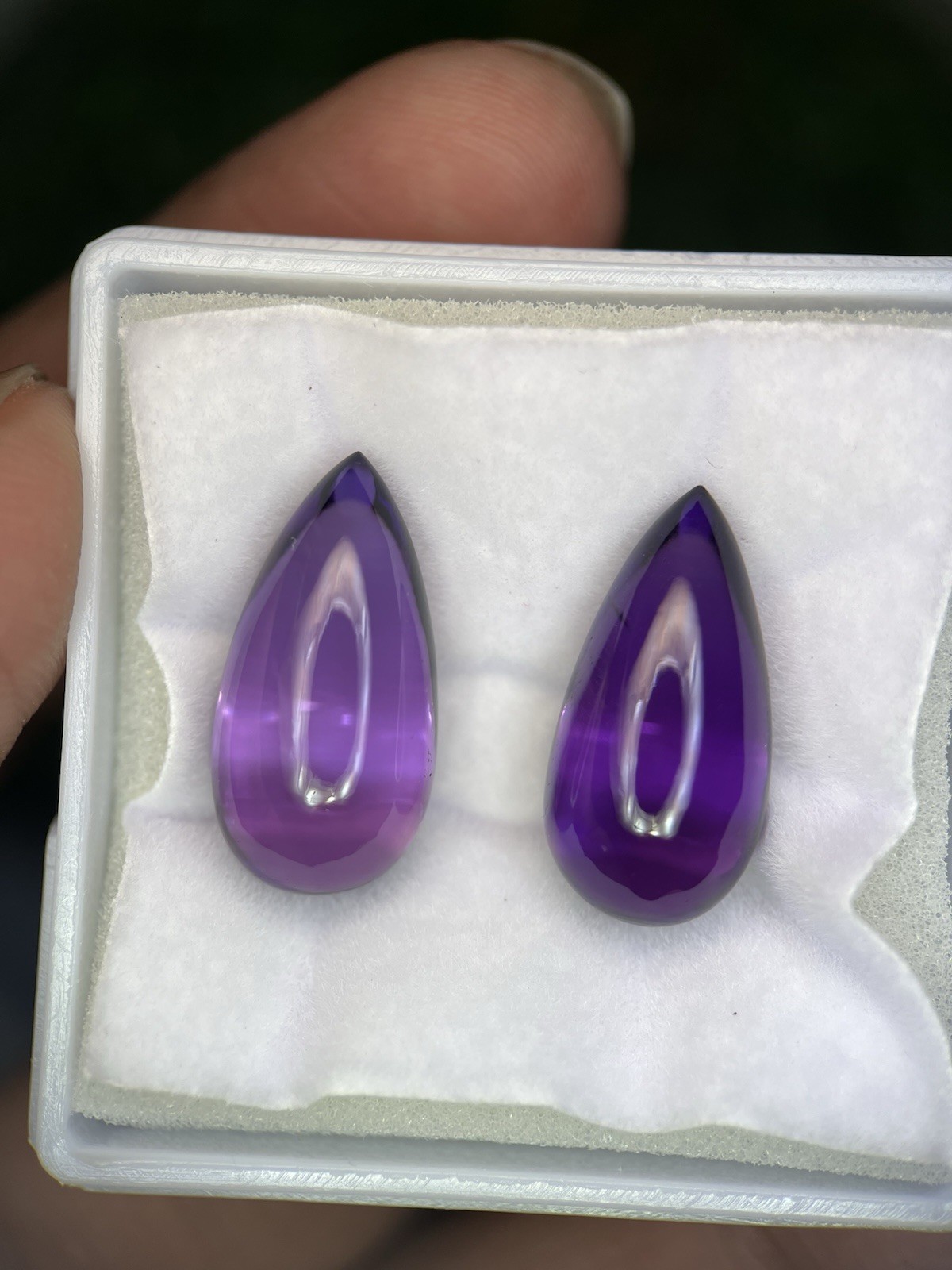 Rare Natural AAA Amethyst Teardrop Gemstone Pair For Earring Making