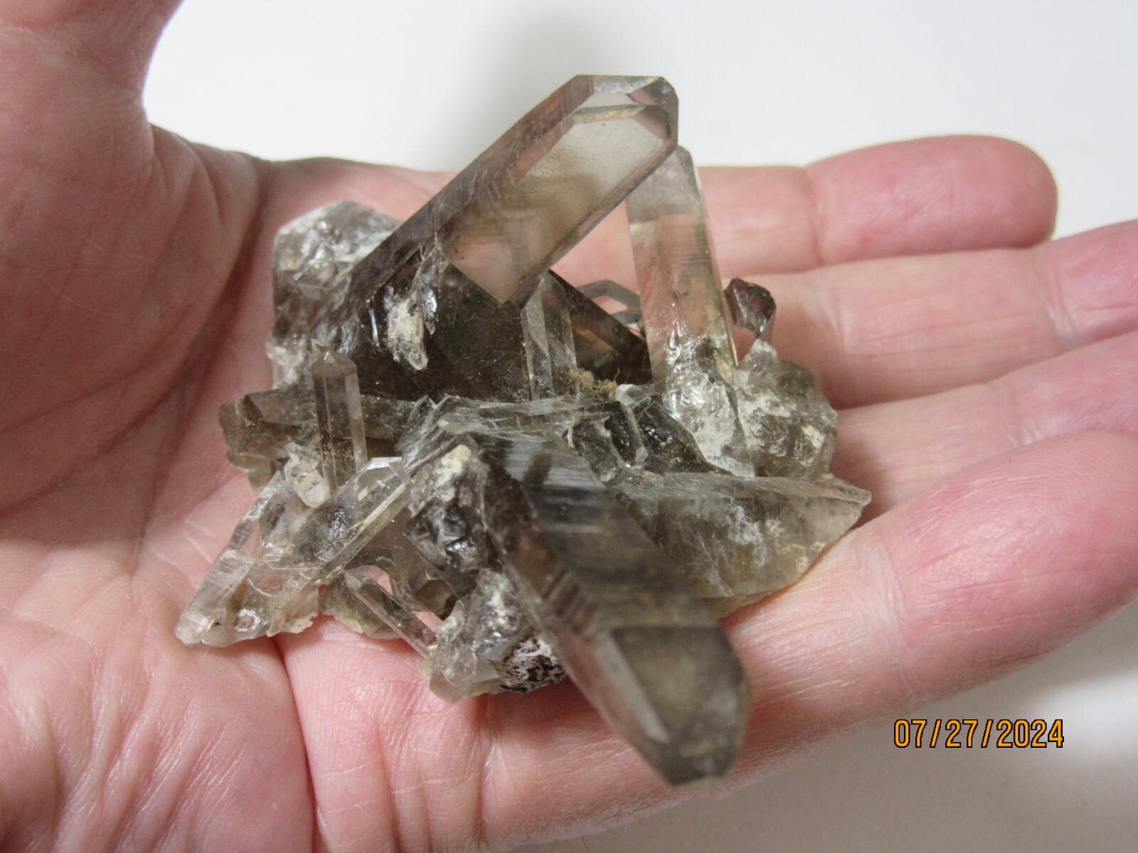 Smokey Quartz Crystal Point 3 1/4″ Cluster 2.12 oz. Collectible SQPCC-2.12-10