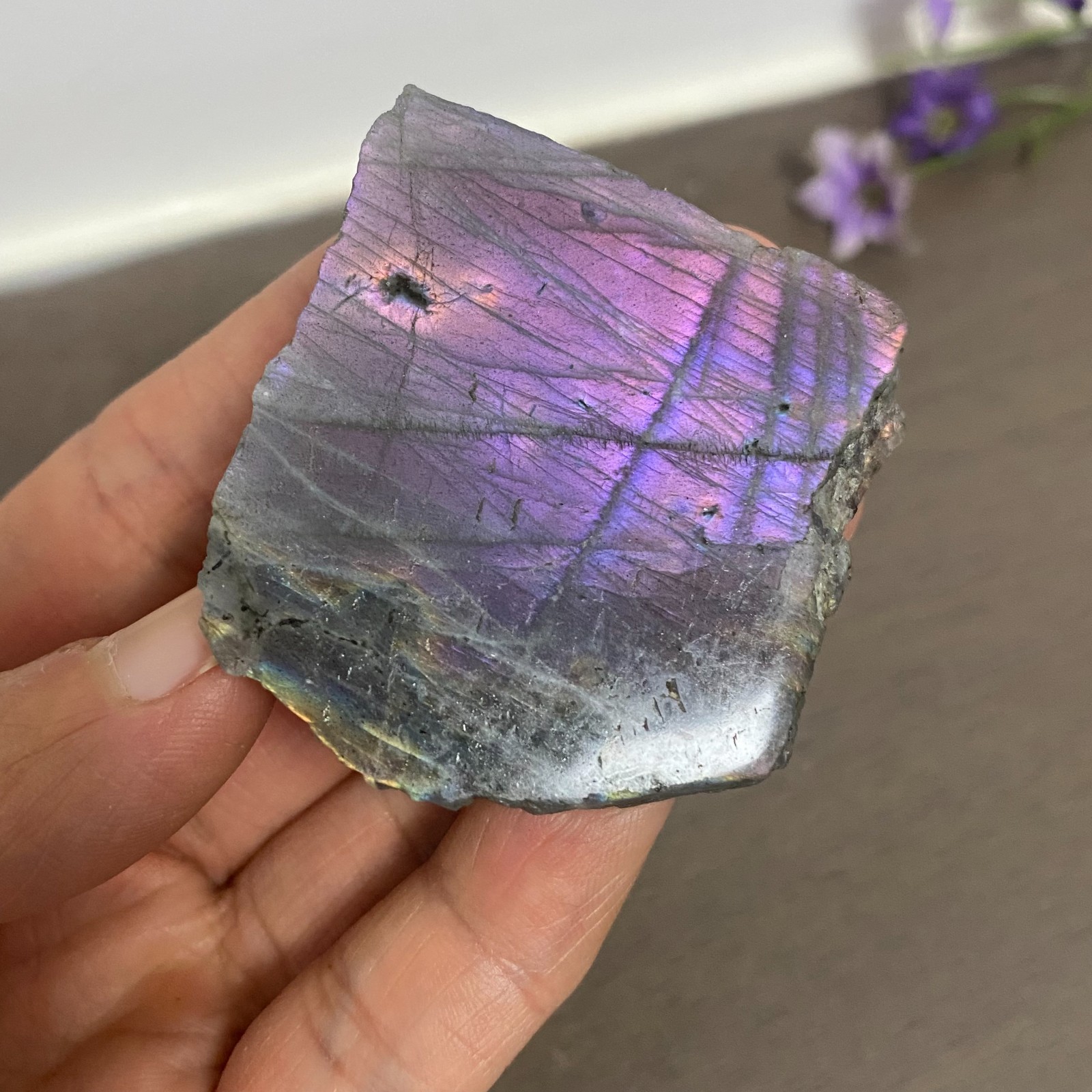 131g 3Pcs Top Labradorite Crystal Stone Rough Mineral Specimen Healing