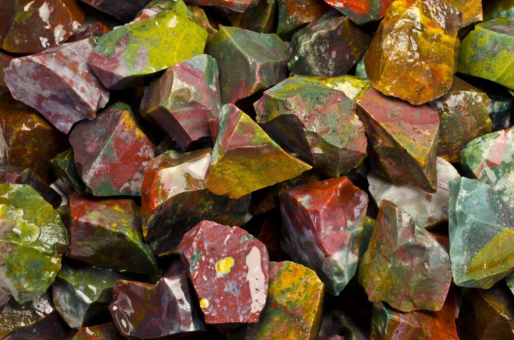 1/4 lb Fancy Jasper Rough Stones-Natural Crystal Mineral Rock Specimens Tumbling