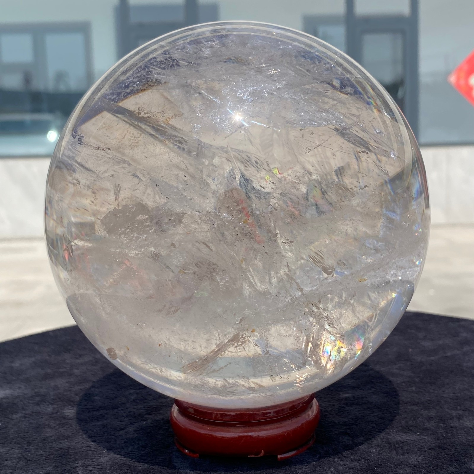 11.24LB white crystal transparent quartz crystal ball Reiki repair